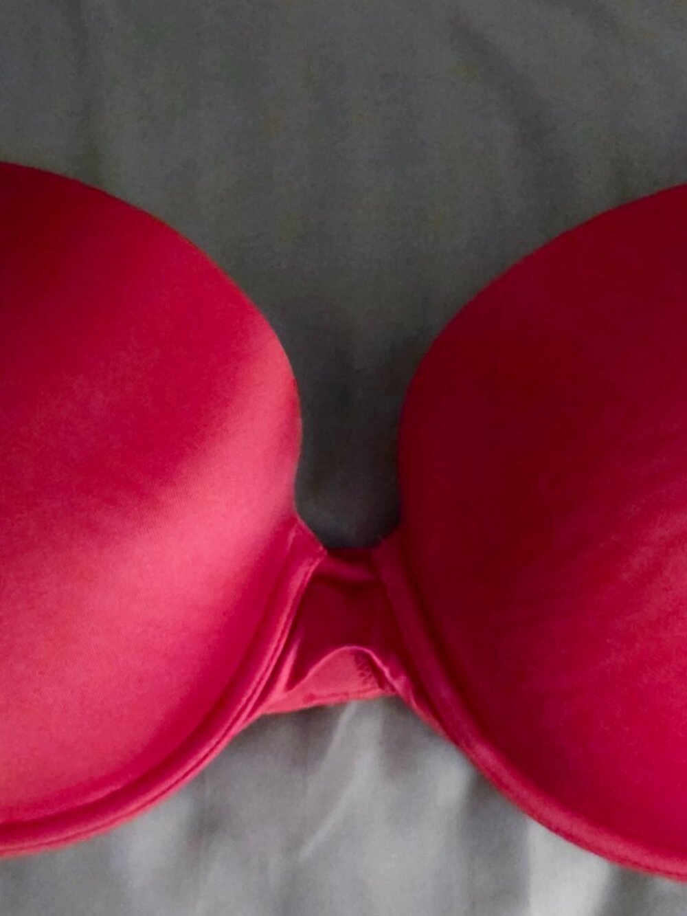 Victorias Secret Red Bra Biofit Demi Uplift Sz 38C